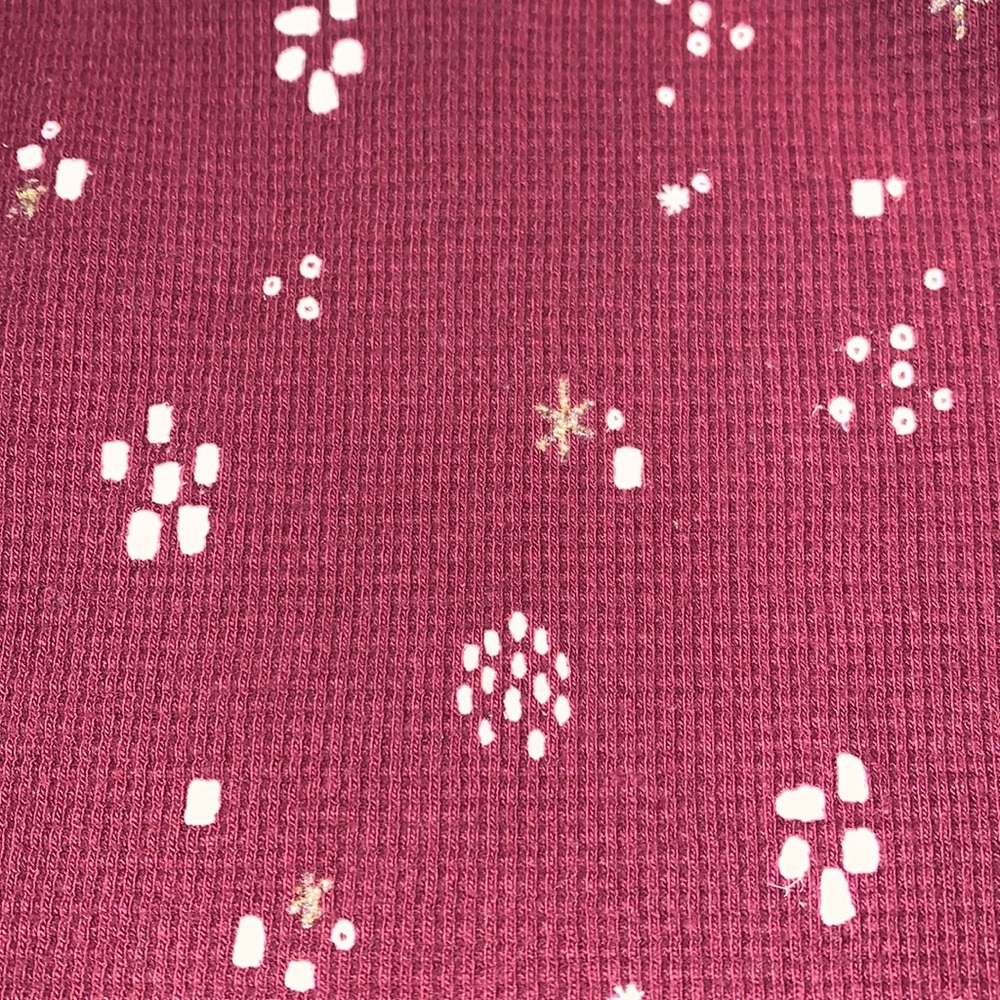 Petit Lem Thermal Printed 2 Piece Sleepwear Set Size 9M Burgundy/Pink - Picture 7 of 10